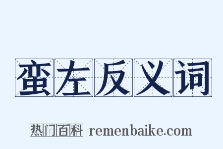 蛮左反义词是什么意思的图片